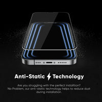 NanoArmour for iPhone 13 Screen Protector Antimicrobial Anti-Dust Edge-to-Edge Blue Light Blocker